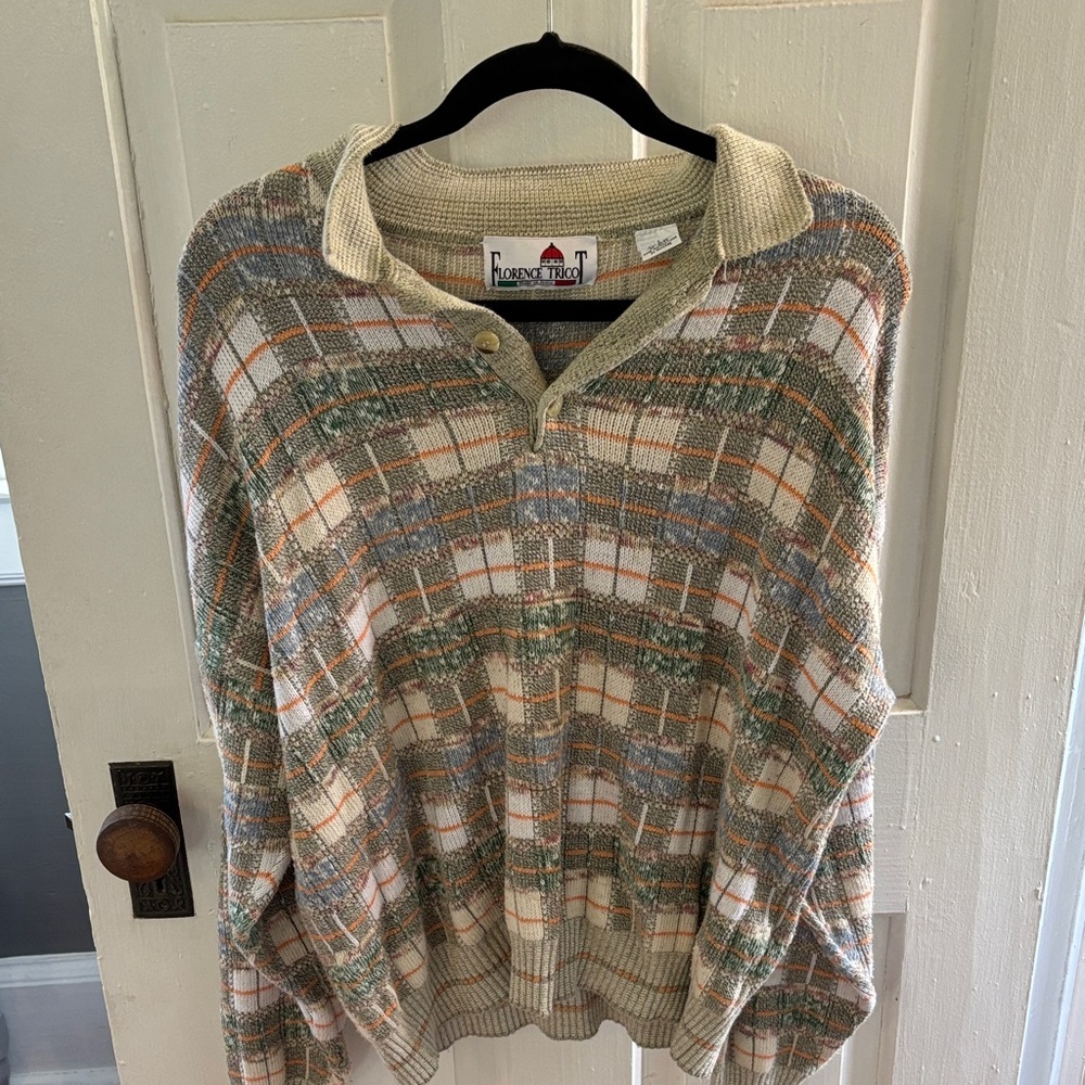 Florence Tricot Men's Multicolor Crewneck Sweater